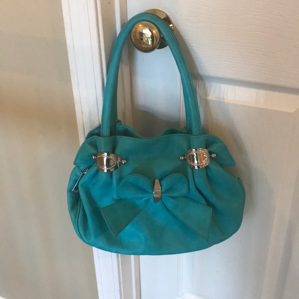 Turquoise Bow Purse